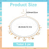 Bohemian Natural Shell & Plastic Imitation Pearl Tassel Chain Belts AJEW-CY0001-06A-2
