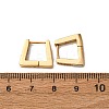304 Stainless Steel Clear Cubic Zirconia Trapezoid Hoop Earrings EJEW-D331-17G-3