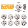 18Pcs 9 Style Stainless Steel Pendant STAS-SZ0002-11-7
