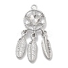 Rack Plating Alloy Rhinestone Pendants PALLOY-F311-19P-01-1
