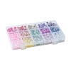 375Pcs 15 Colors Crackle Baking Painted Imitation Jade Glass Beads Sets DGLA-FS0001-06-6
