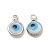 304 Stainless Steel with Glass Enamel Charms STAS-G305-10P-2
