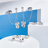 120Pcs 4 Styles 304 Stainless Steel Ear Cuff Findings STAS-UN0056-32-2