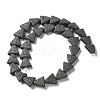 Triangle Dyed Natural Lava Rock Beads Strands G-O126-04A-04-2