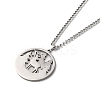 Non-Tarnish 304 Stainless Steel Double Layer Pendant Necklaces LS-NJEW-D047-02P-2
