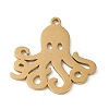 5Pcs 201 Stainless Steel Pendants STAS-B064-04G-1