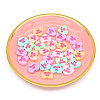 Opaque Resin Cabochons X-HEAR-PW0002-046A-1