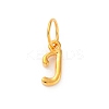 925 Sterling Silver Letter Charms with Jump Rings STER-R008-01G-J-1