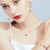 10Pcs 5 Colors Brass Pave Cubic Zirconia Connector Charms KK-DC0002-65-7