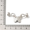 Brass & Abalone & Shell Fold Over Clasps KK-K389-129P-3