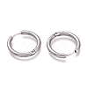 Tarnish Resistant 201 Stainless Steel Huggie Hoop Earrings EJEW-O095-05-06-2