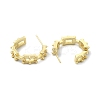Rack Plating Brass Hollow Rectangle Stud Earrings EJEW-Q780-07G-2