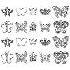 100Pcs 10 Styles Tibetan Style Alloy Pendants TIBEP-CJ0002-87-1