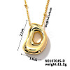 Simple and Stylish Brass Letter Pendant Satellite Chain Necklaces for Women Men GF2554-4-1