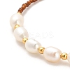 Natural Garnet Bead Bracelets BJEW-E098-09G-2