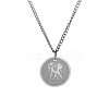 Non-Tarnish 304 Stainless Steel 12 Constellation Pendant Necklaces for Sweater FZ0908-4-1