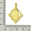Brass Micro Pave Clear Cubic Zirconia Pendants KK-H472-39G-3