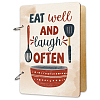 Wooden 2-Ring Loose Leaf Binder Postcard Phote Album Cover DIY-WH0547-020-3