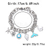 Beach Style Alloy Enamel & Plastic Pearl Charm Bracelets WG5E974-04-1