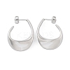 Non-Tarnish 304 Stainless Steel Twist Teardrop Stud Earrings EJEW-P258-25P-1