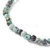3mm Natural African Turquoise(Jasper) Beads Stretch Bracelet for Girl Women BJEW-JB07284-05-4