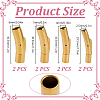 8Pcs 4 Styles Stainless Steel Bayonet Clasps STAS-DR0001-15G-2
