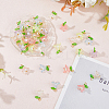 56Pcs 7 Colors Acrylic Pendants PALLOY-DC00026-4