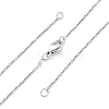 0.9MM Brass Box Chain Necklace Making NJEW-D302-77P-1