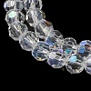 Electroplate Transparent Glass Beads Strands LS-EGLA-A035-T6mm-L19-3