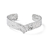 304 Stainless Steel Cuff Bangles for Women BJEW-Z078-27P-2