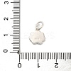 925 Sterling Silver White Enamel Charms STER-C014-02A-S-3