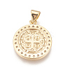 Brass Micro Pave Cubic Zirconia Pendants LS-ZIRC-L078-046G-NR-2