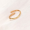 304 Stainless Steel Open Cuff Rings for Women RJEW-K309-12G-1