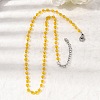 12Pcs 12 Colors 304 Stainless Steel with Glass Faceted Rondelle Bead Handmade Link Chain Birth Stone Necklaces for Women NJEW-G195-01P-2