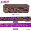 Ethnic Style Embroidery Polyester Ribbons OCOR-WH0070-10F-07-2