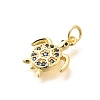 Brass Micro Pave Cubic Zirconia Pendants KK-Q040-02L-G-2