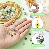 50Pcs 5 Styles Tibetan Styles Zinc Alloy Beads TIBEB-YW0001-26-4