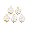 Rack Plating Alloy Enamel Pendants ENAM-N055-088-04LG-1