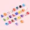 52Pcs 26 Styles Opaque Acrylic European Beads OACR-FS0002-08-6