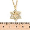 304 Stainless Steel Micro Pave Clear Cubic Zirconia Pendant Necklaces for Women LS-NJEW-U047-01B-G-3
