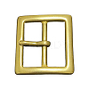 Rectangle Brass Center Bar Buckle Clasps FIND-WH0147-18G-1