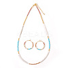 Bohemian Style Glass Beaded Hoop Earrings & Necklaces Sets for Women ET6451-2-1
