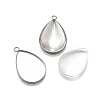 DIY Teardrop 304 Stainless Steel Pendant Making Kits DIY-FS0008-40-2