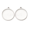 Non-Tarnish 304 Stainless Steel Open Back Bezel Flat Round Pendants LS-STAS-Z040-04B-P-1