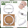 12Pcs Synthetic White Turquoise Round Beads Stretch Bracelets for Men Women BJEW-UN0001-89-3