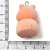 Flocking Resin Cute Pendants RESI-D072-01B-3