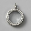 Alloy Crystal Rhinestone Locket Pendants LS-FIND-WH0061-50A-P-1