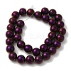 Electroplated Synthetic Magnetic Hematite Beads Strands G-I364-K01-03-2