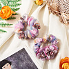 2Pcs 2 Colors Chic Solid Color French Satin Pigtail Hair Tie for Elegant Hairstyles OHAR-TA0001-10B-5
