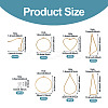 DIY Heart Triangle Teardrop Brass Dangle Earring Making Kits DIY-TA0012-94-3